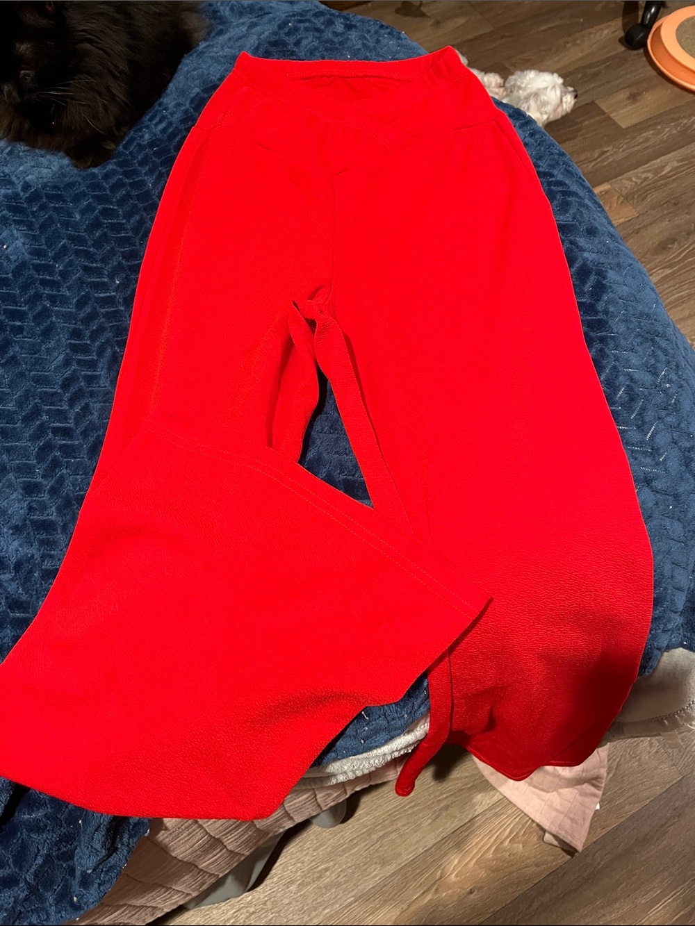SHEIN Bright Red Boot Cut Pants